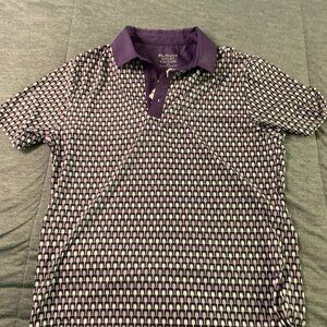 Ben Sherman golf polo shirt Mens Purple Breathable UPF Protection Stretch Size M
